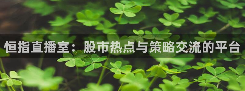 jrkan直播篮球体育网：恒指直播室：股市热点与策略交流的平台